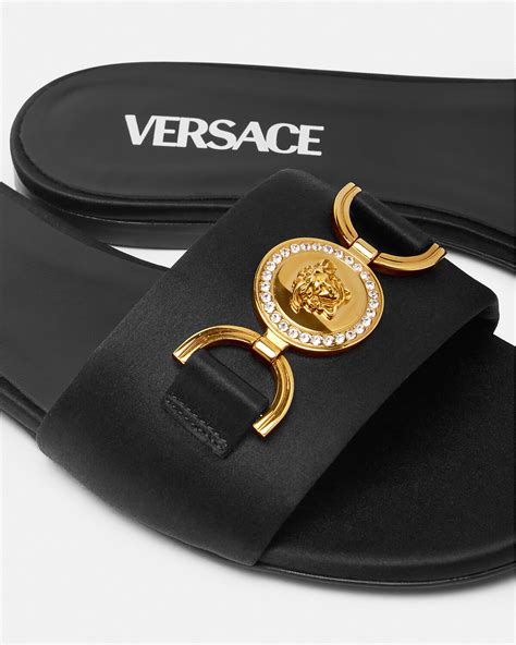 shop versace sandals|Versace medusa flats sandals women.